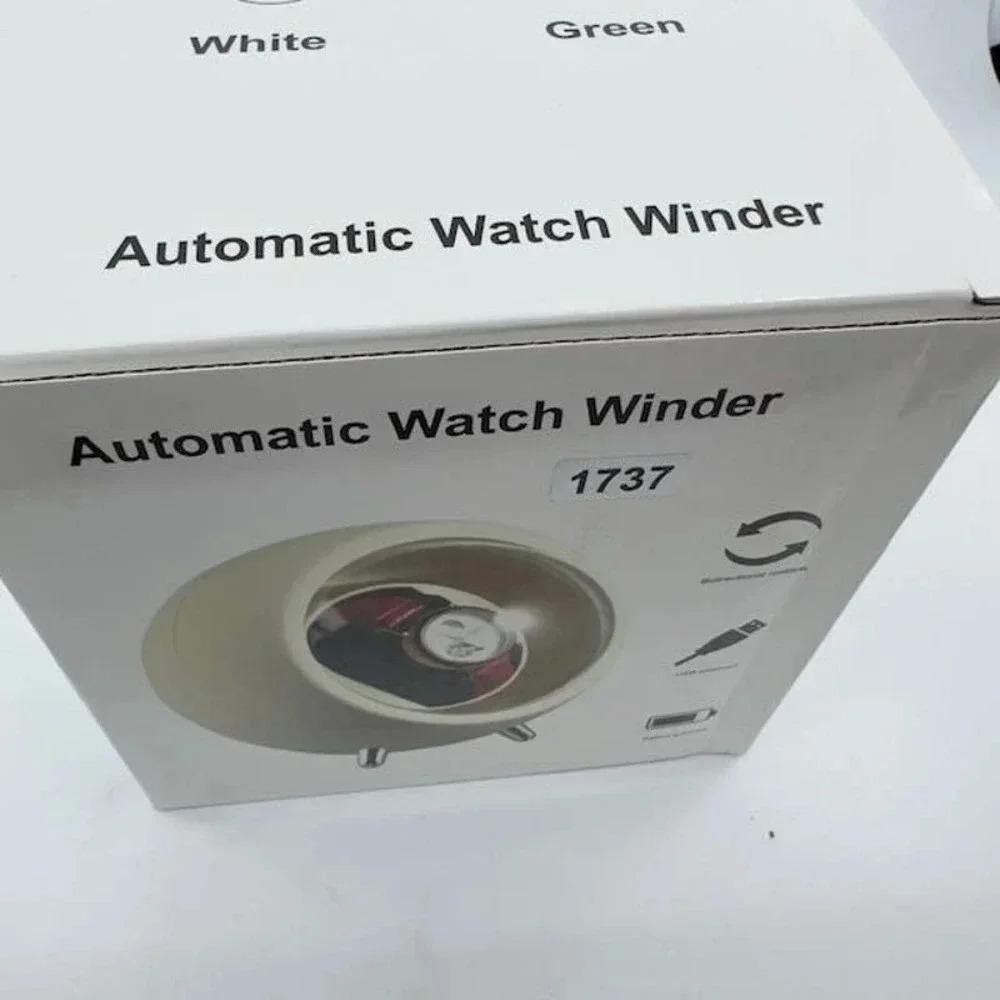NEW XKIC Automatic Watch Winder Box Craft for Single Watch YBQ01 White
